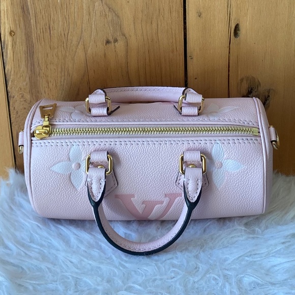 Louis Vuitton Papillon BB Monogram Empreinte Leather in Pastel Light Pink - Picture 6 of 15